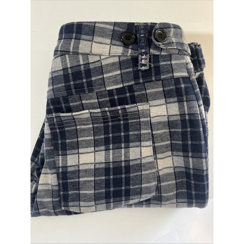 YoungLA Pants 30x30 Gray Blue‎  Plaid Slim  Casual Preppy Tapered Grandpa Core